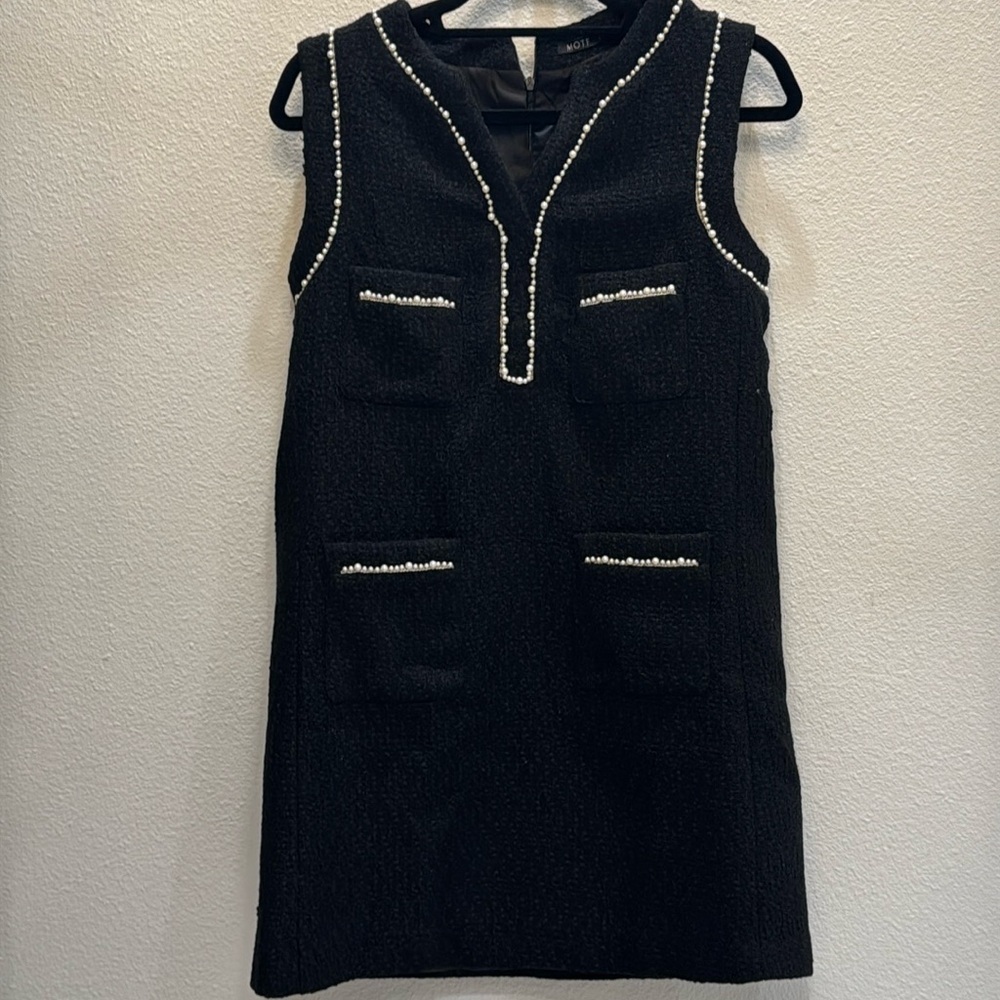 Tweed Mini Pearl Dress